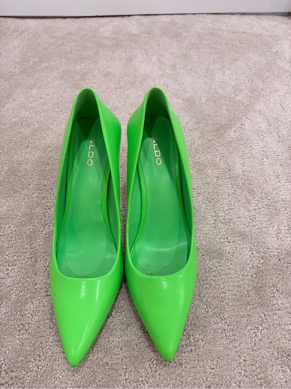 ALDO Neon Green Pointed Toe Pumps